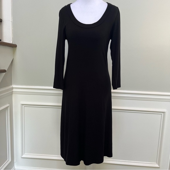 Karen Kane Classic Black Midi Dress S - Picture 1 of 6